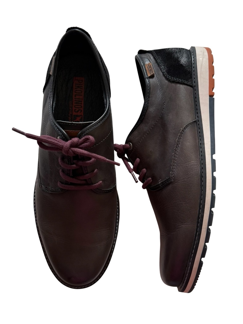Pikolinos Glasgow Oxford Shoes Brown Leather Mens Eu Size 46 U.S Size 13